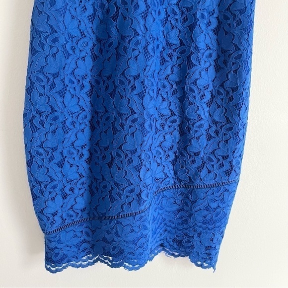 NWT Adelyn Rae Deven Lace Sleeveless Midi Dress Cobalt Blue Size Large - Picture 9 of 12